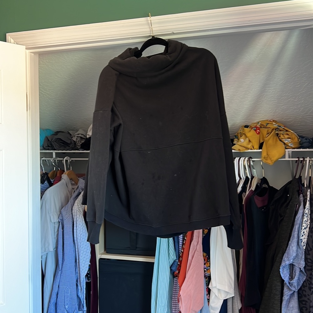 Black Pullover Sweater with collar, Athletic Works, XXXL